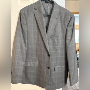 Men's Gray Plaid suit jacket chaps size 46R